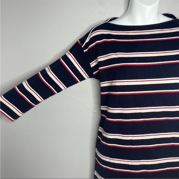 UNIQLO Navy Blue Red White Striped Dress - Picture 2 of 7